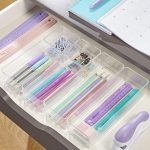 STORi SimpleSort 6-Piece Stackable Clear Drawer Organizer Set | Multi-size Trays | Small Makeup Vanity Storage Bins and Office Desk Drawer Dividers | Made in USA - Image 4